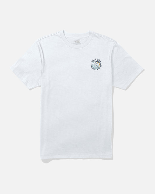 Front view of the Schooled Tee - White. 