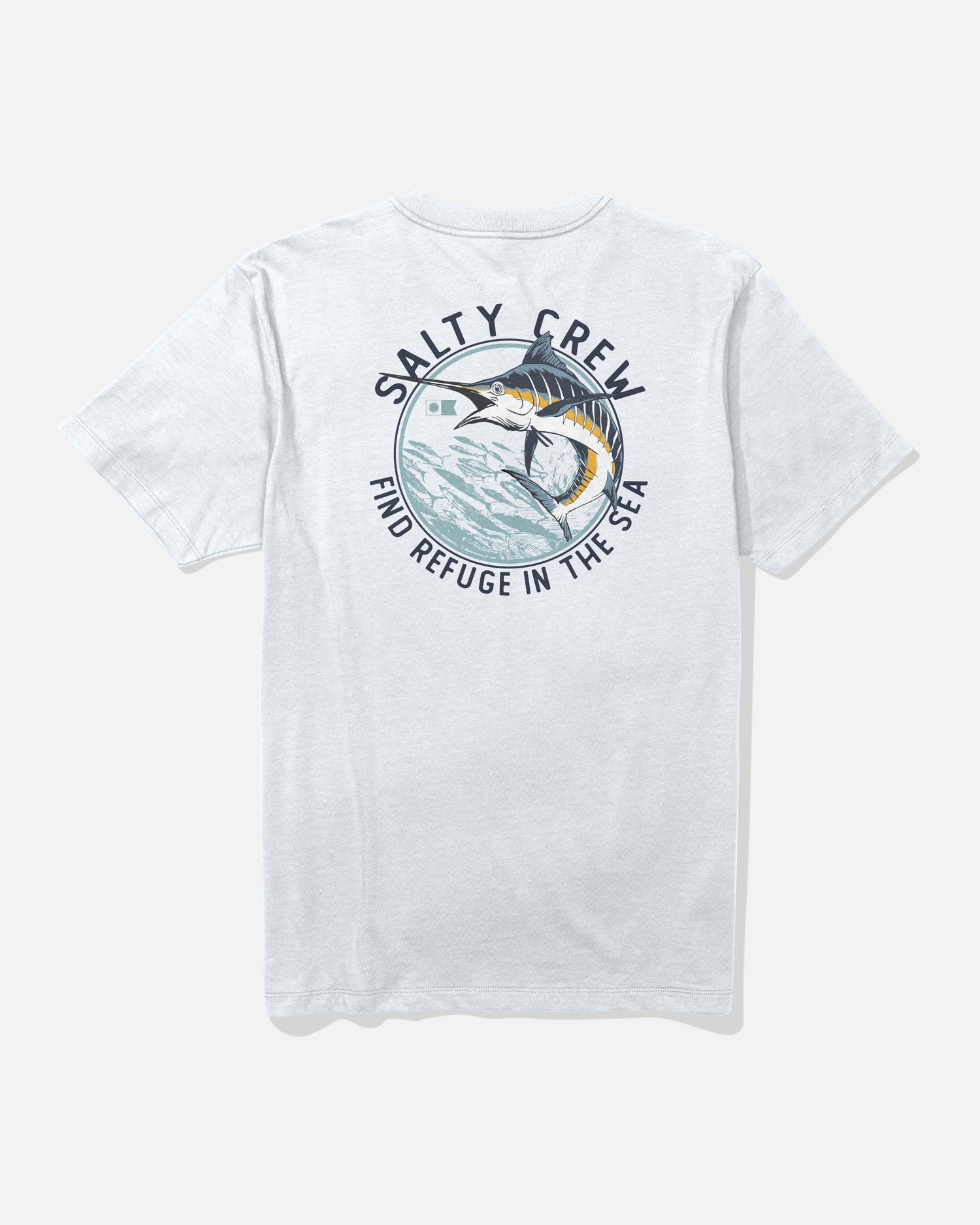 Back view of the Schooled Tee - White. 
