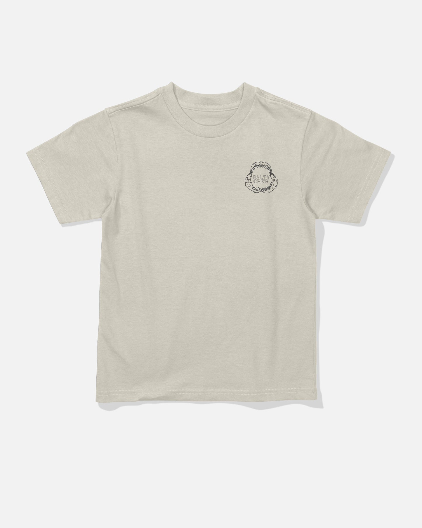Front view of the Great White Toddler Tee - Bone. 