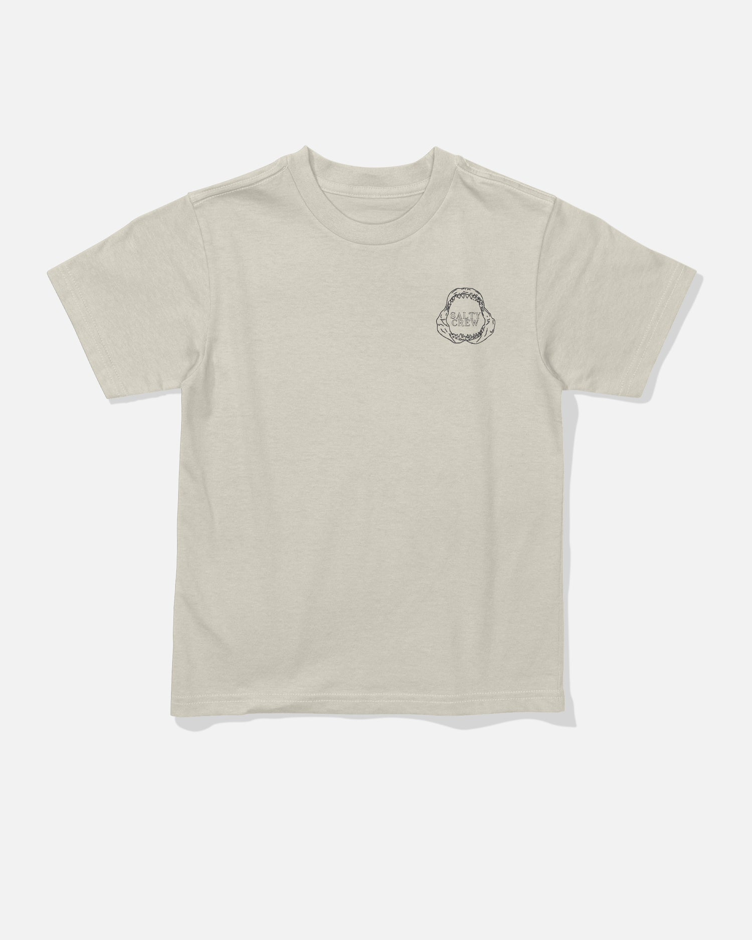 Front view of the Great White Toddler Tee - Bone. 