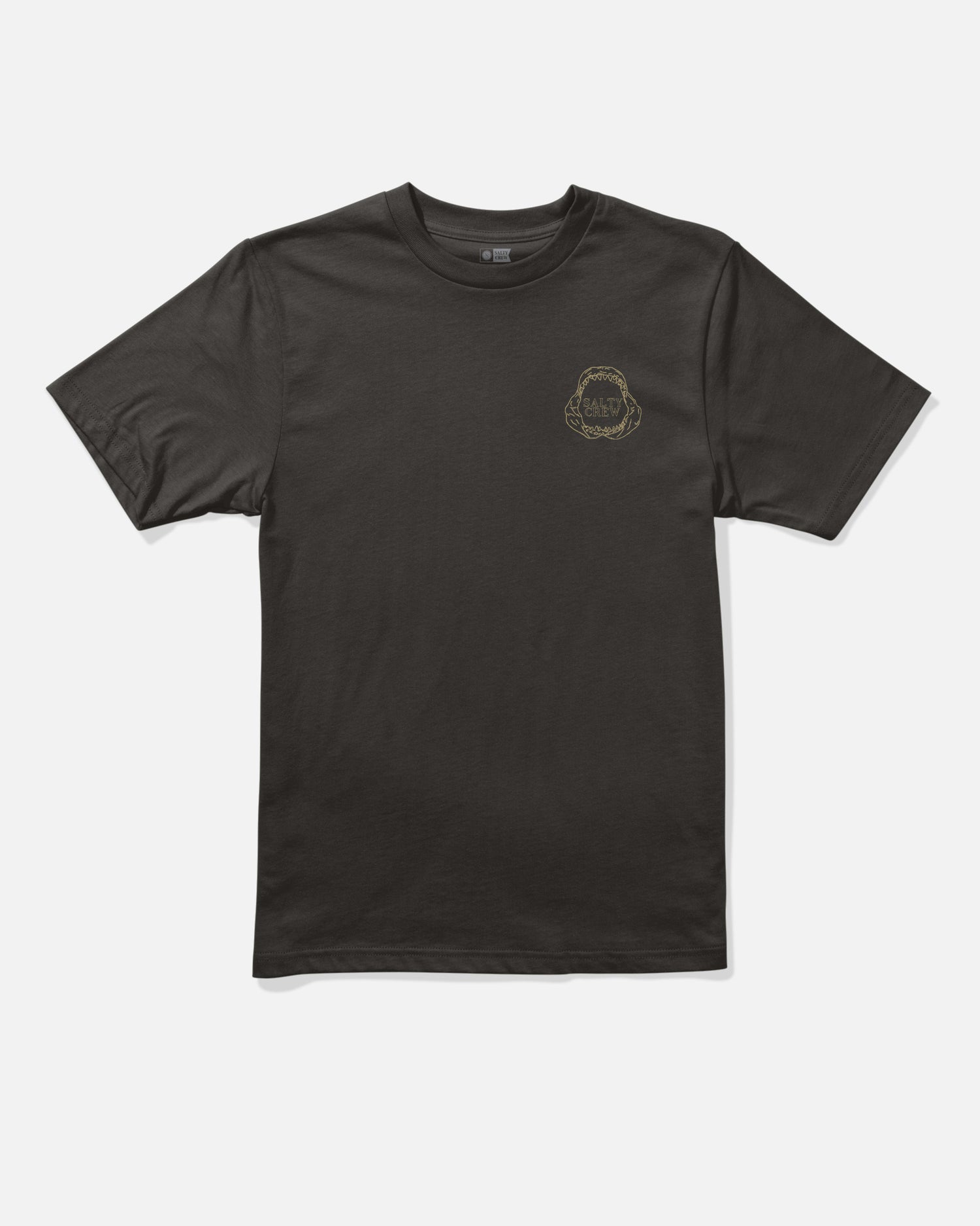 Front view of the Great White Boys Tee - Black. 