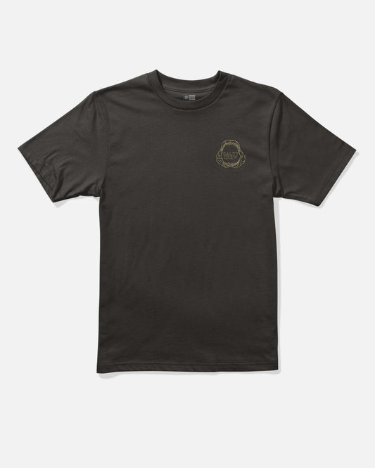 Front view of the Great White Boys Tee - Black. 