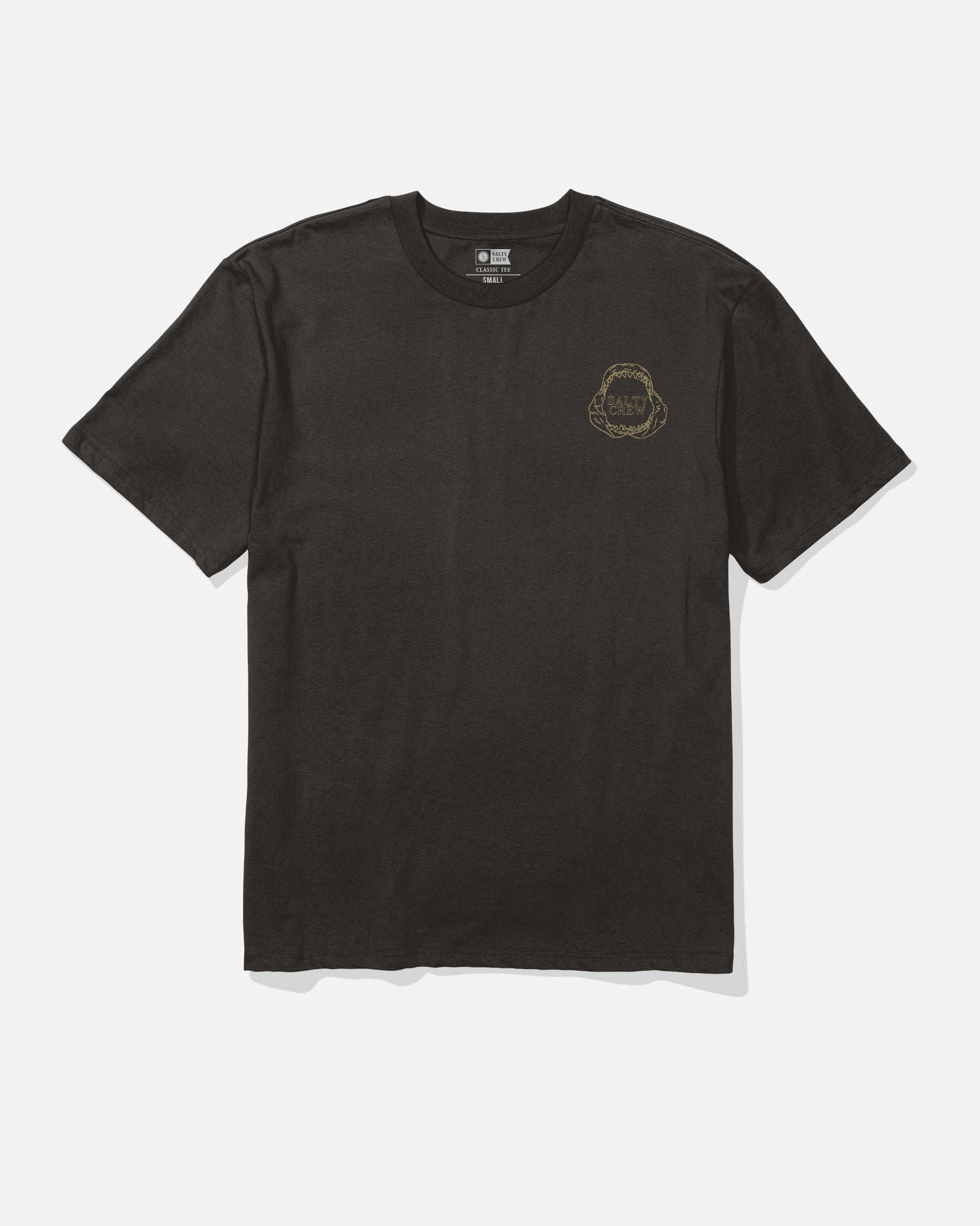 Front view of the Great White Classic Tee - Black. 