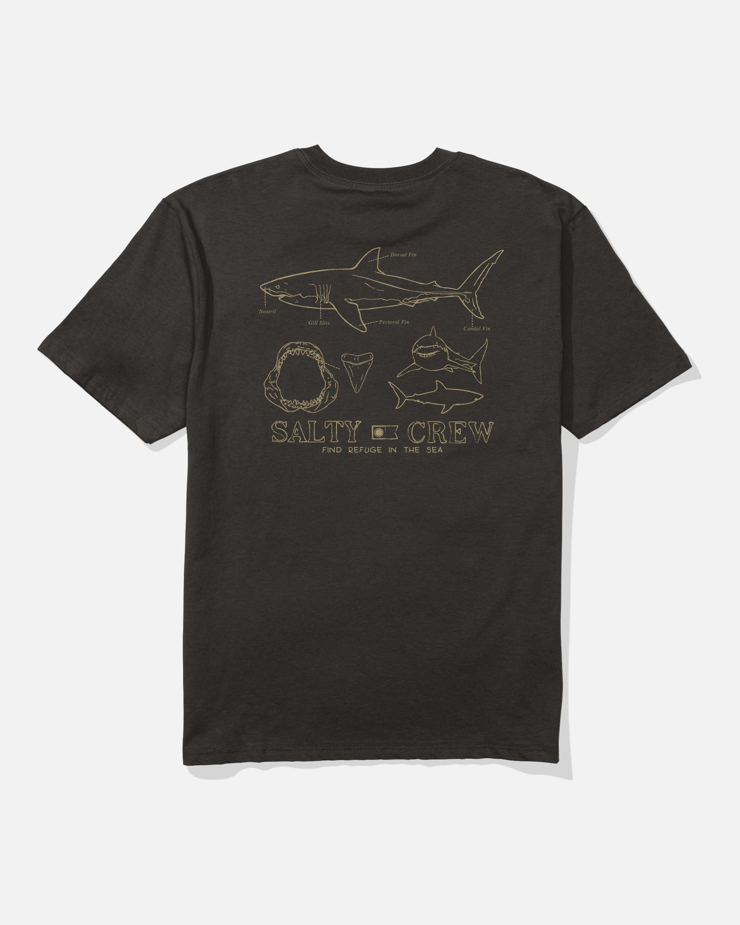 Back view of the Great White Classic Tee - Black. 