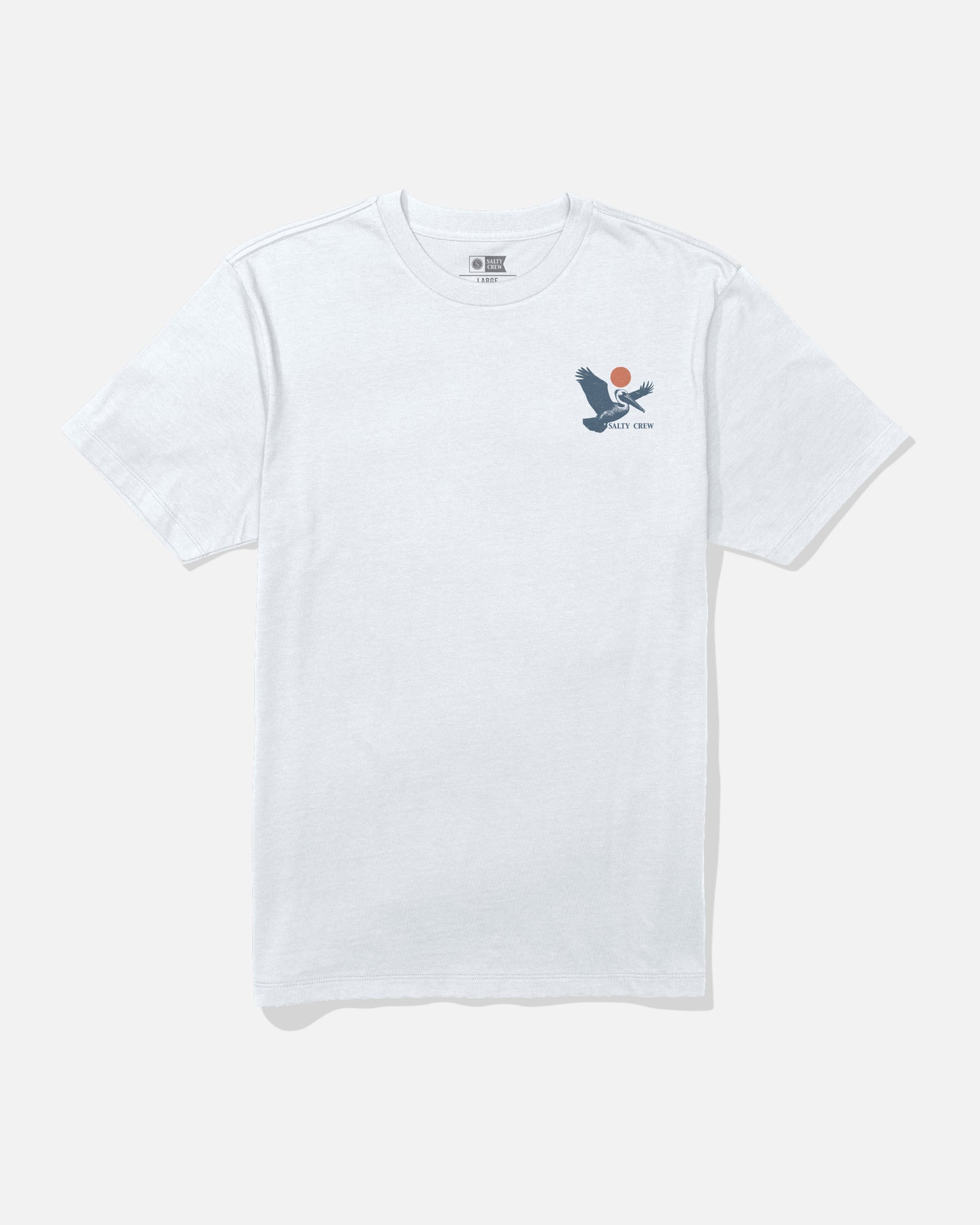 Front view of the Peli Tee - White. 