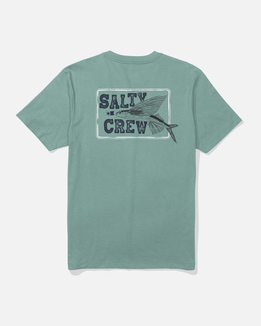 Back view of the Flyer Tee - Mackerel. 