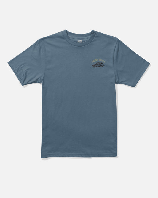 Front view of the Gettn Ready Boys Tee - Slate. 