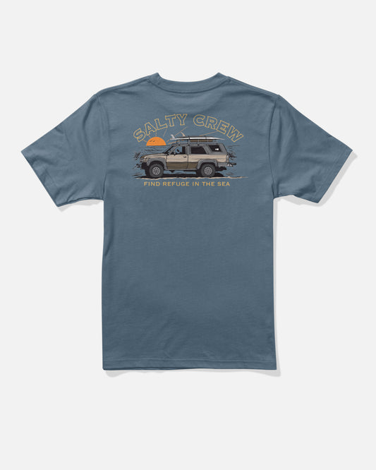 Back view of the Gettn Ready Boys Tee - Slate. 