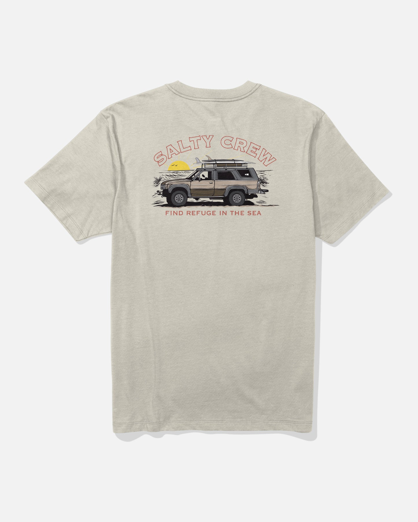 Back view of the Get Ready Tee - Bone. 