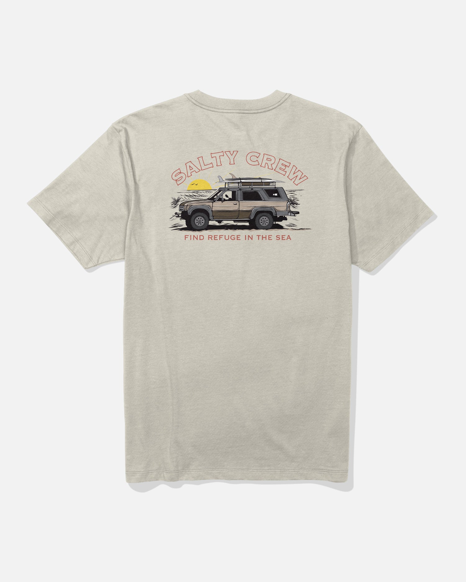 Back view of the Get Ready Tee - Bone. 