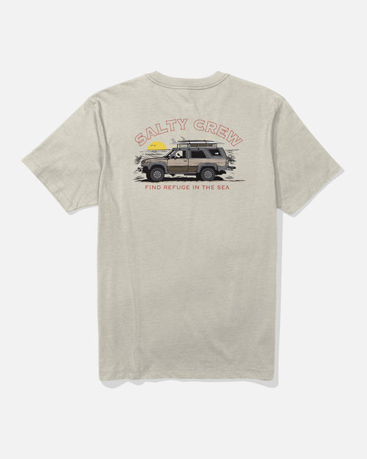 Back view of the Get Ready Tee - Bone. 