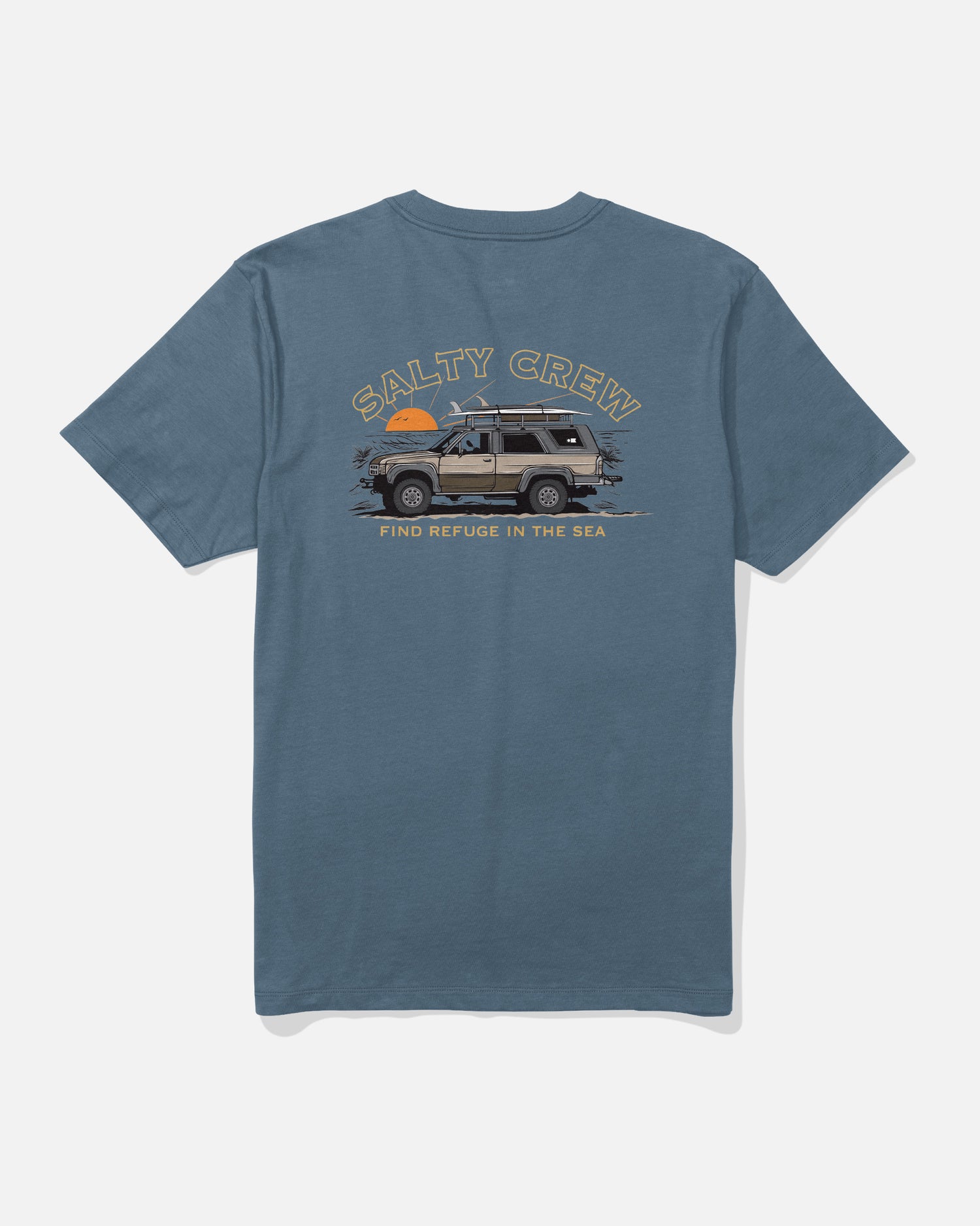 Back view of the Get Ready Tee - Slate. 