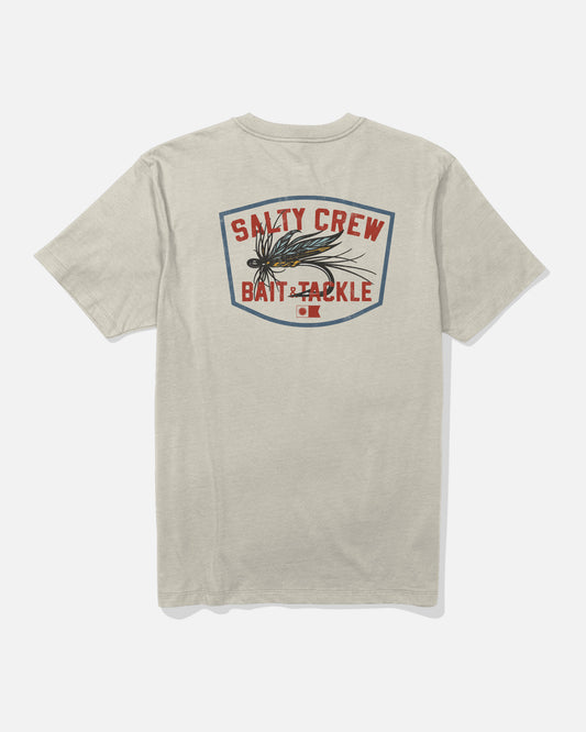 Back view of the Fishing Co Tee - Bone. 