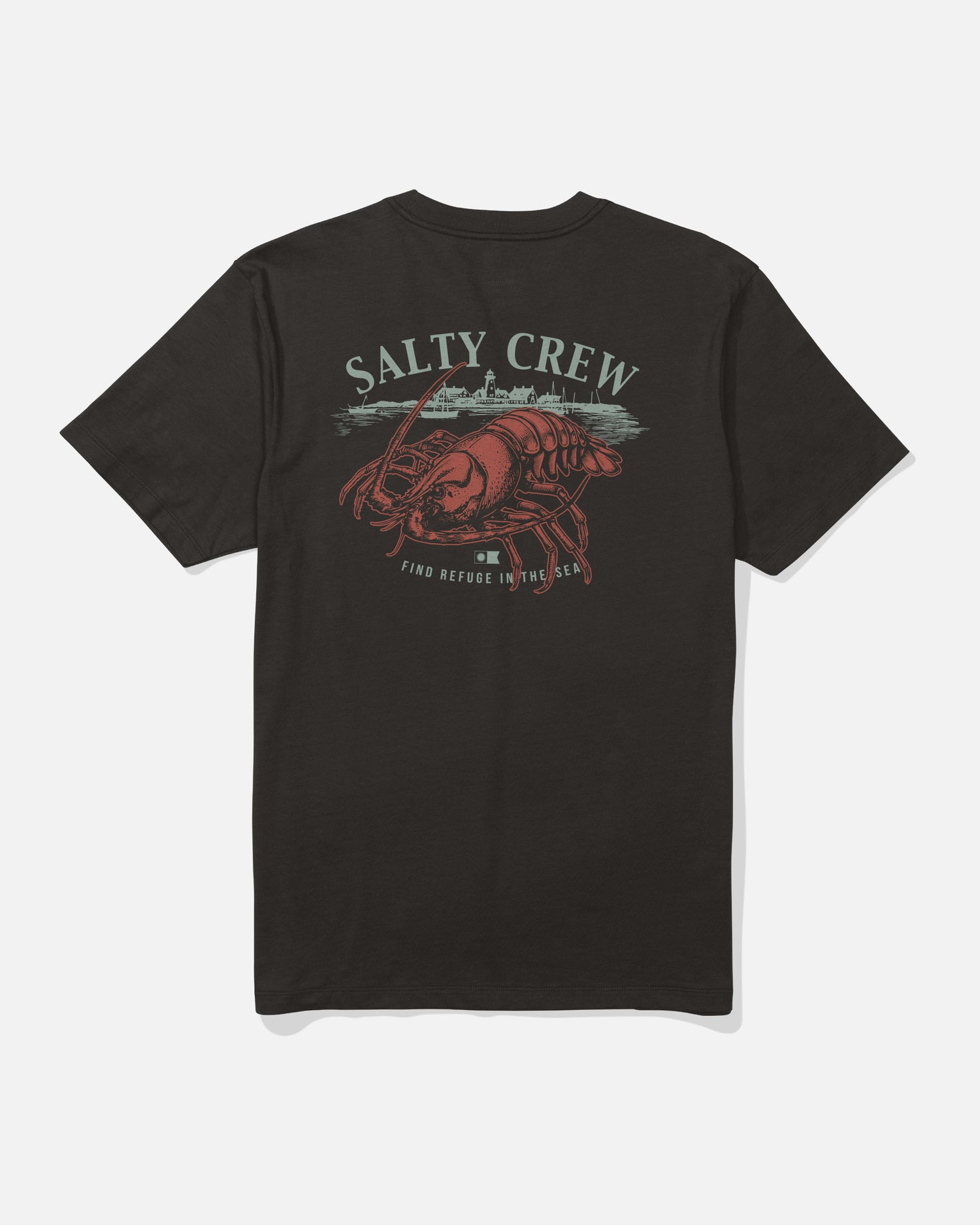 Back view of the Shelled Tee - Black. 