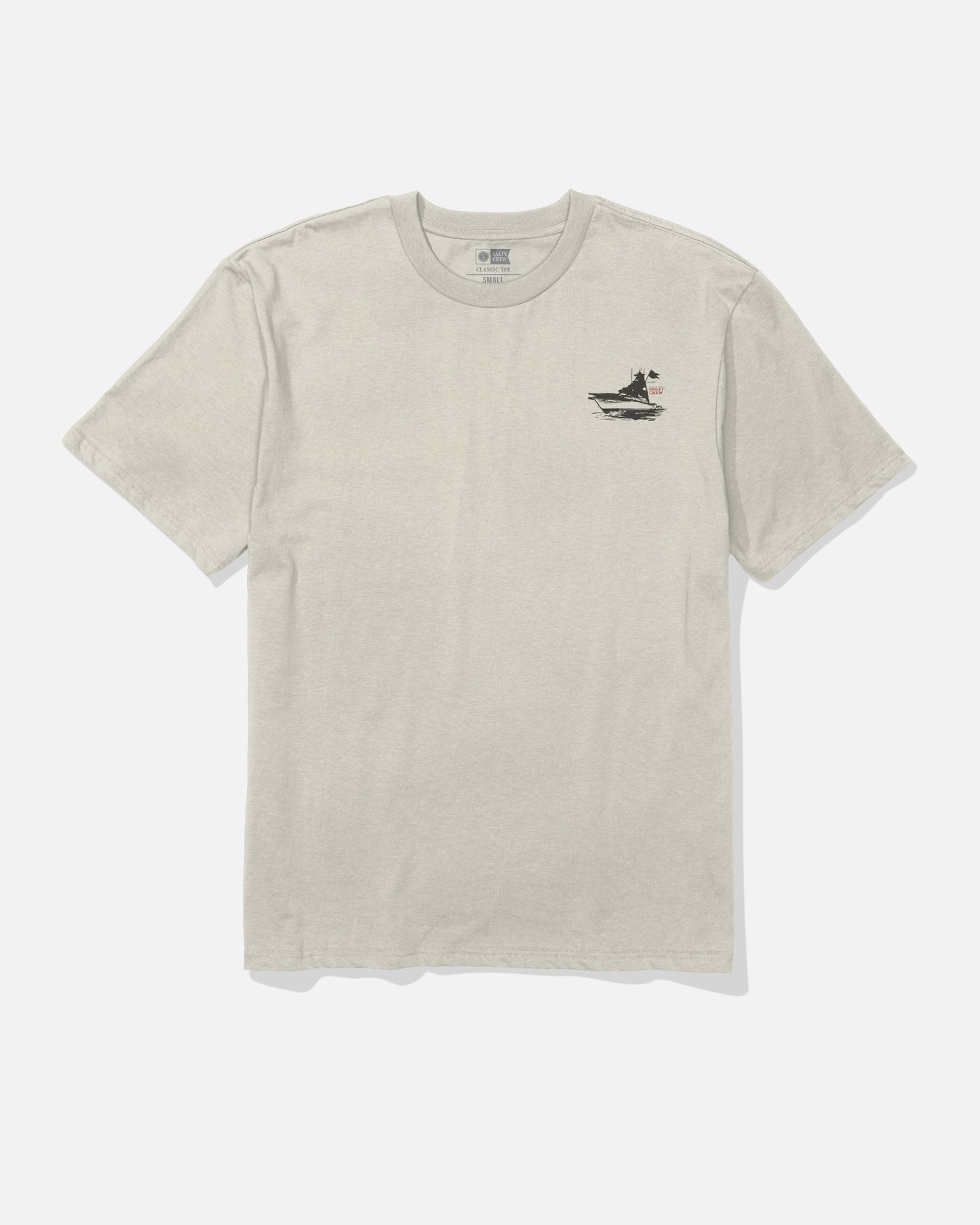 Front view of the On Board Classic Tee - Bone. 