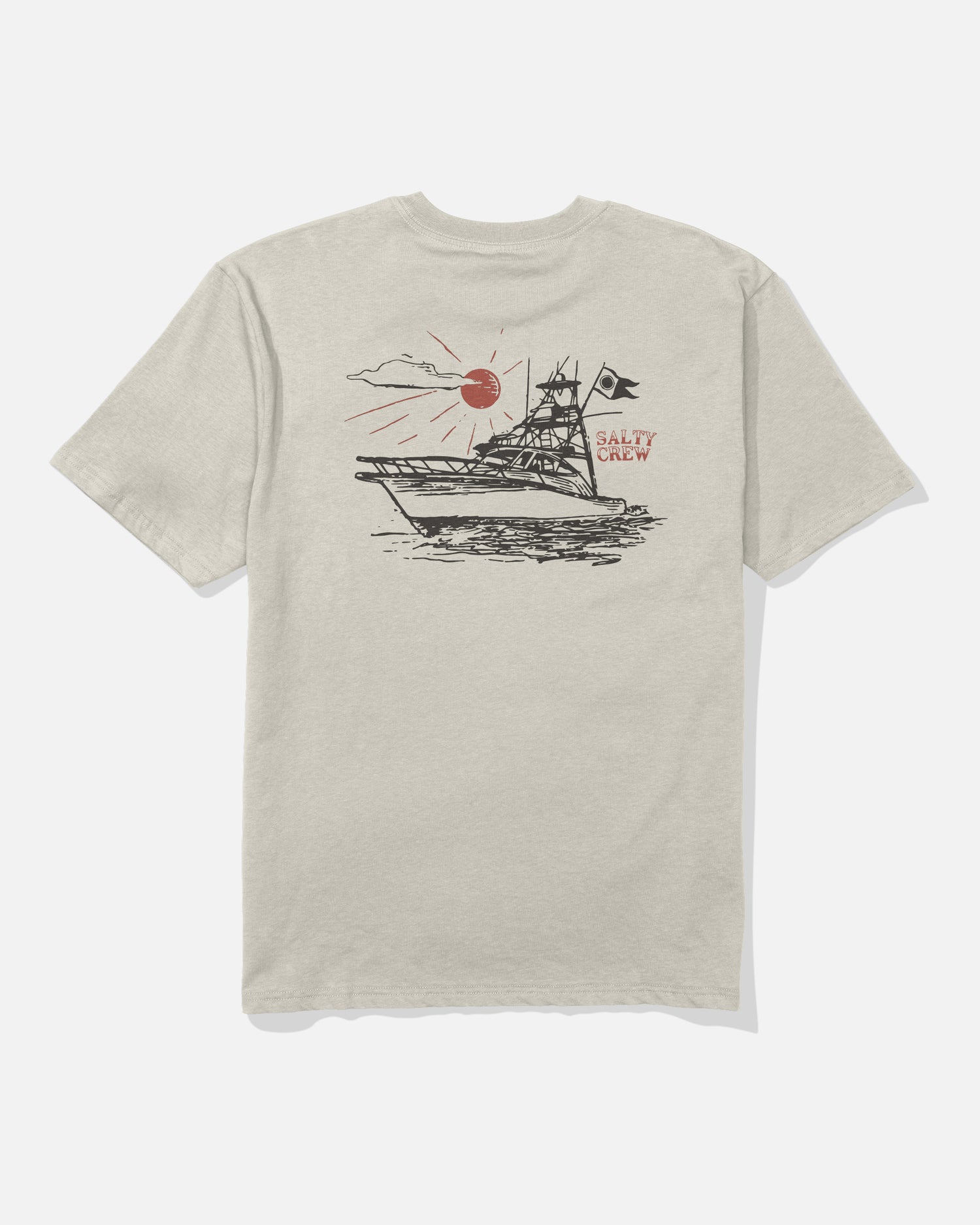 Back view of the On Board Classic Tee - Bone. 