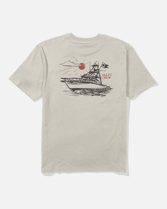 Back view of the On Board Classic Tee - Bone. 