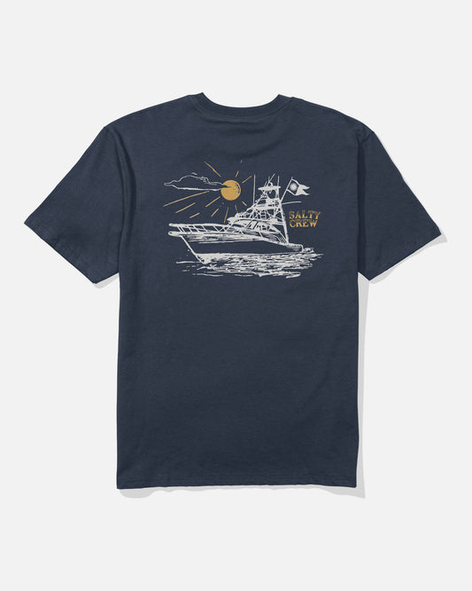 Back view of the On Board Classic Tee - Navy. 