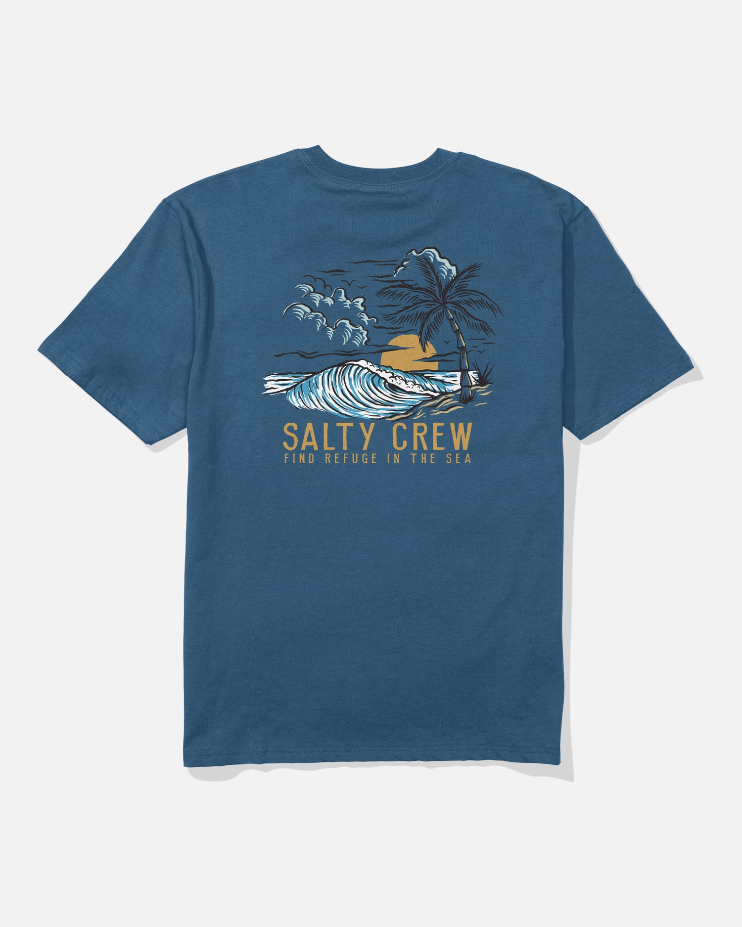 Back view of the Day Off Classic Tee - Cast Blue. 
