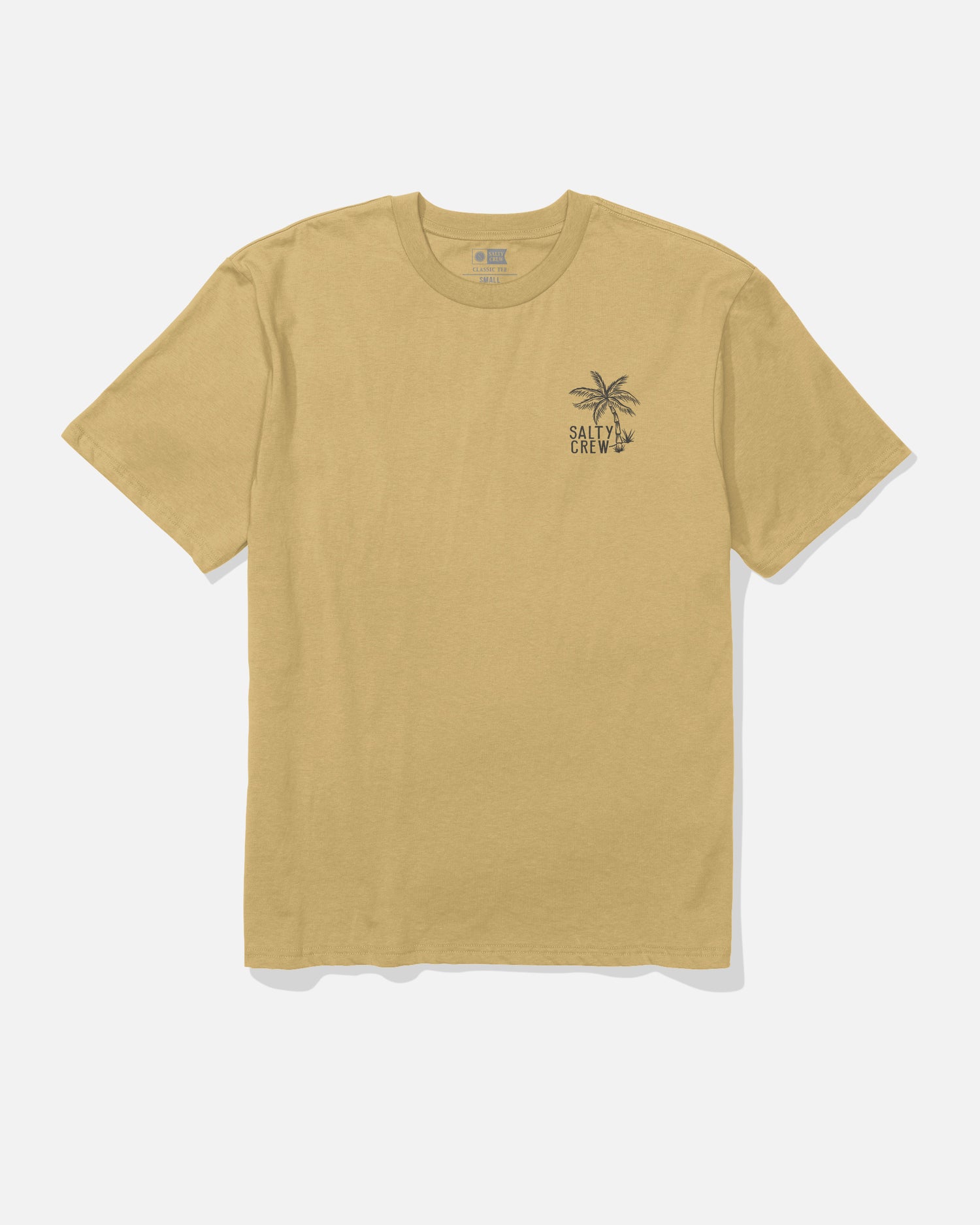 Front view of the Day Off Classic Tee - Mineral Yellow. 