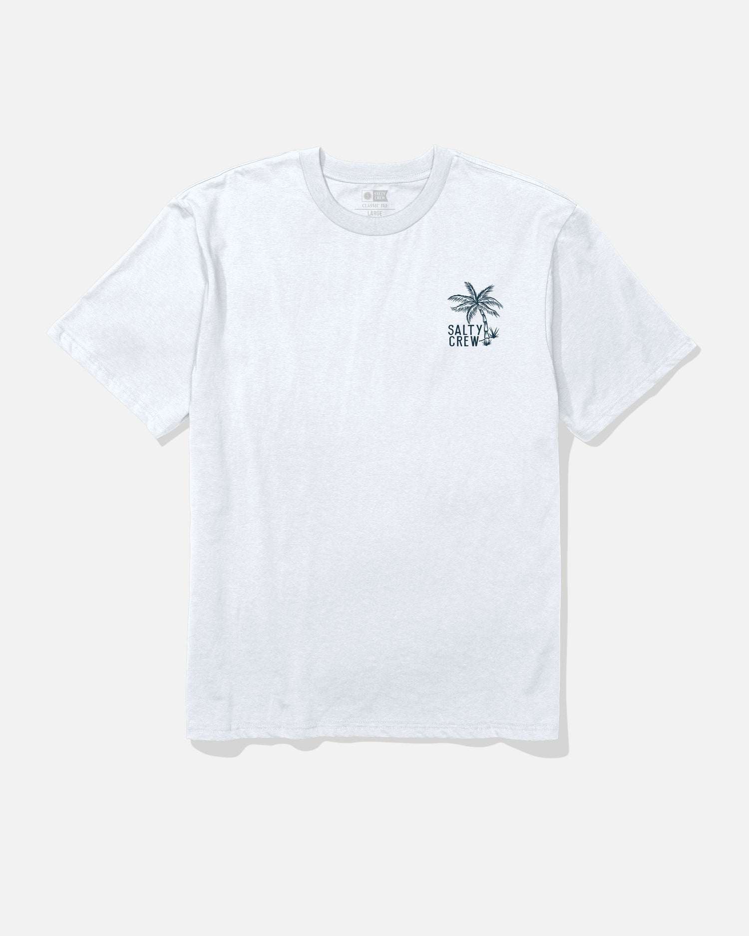 Front view of the Day Off Classic Tee - White. 