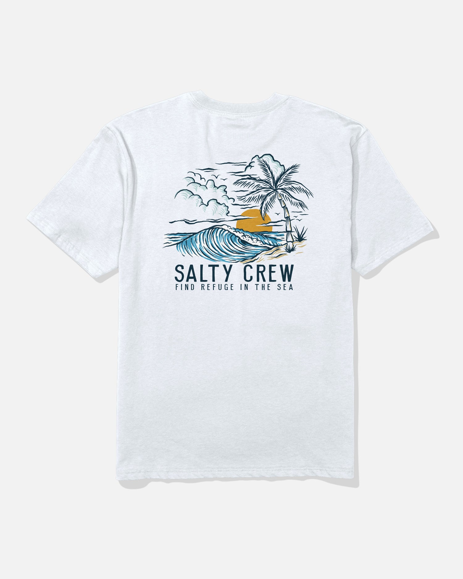 Back view of the Day Off Classic Tee - White. 