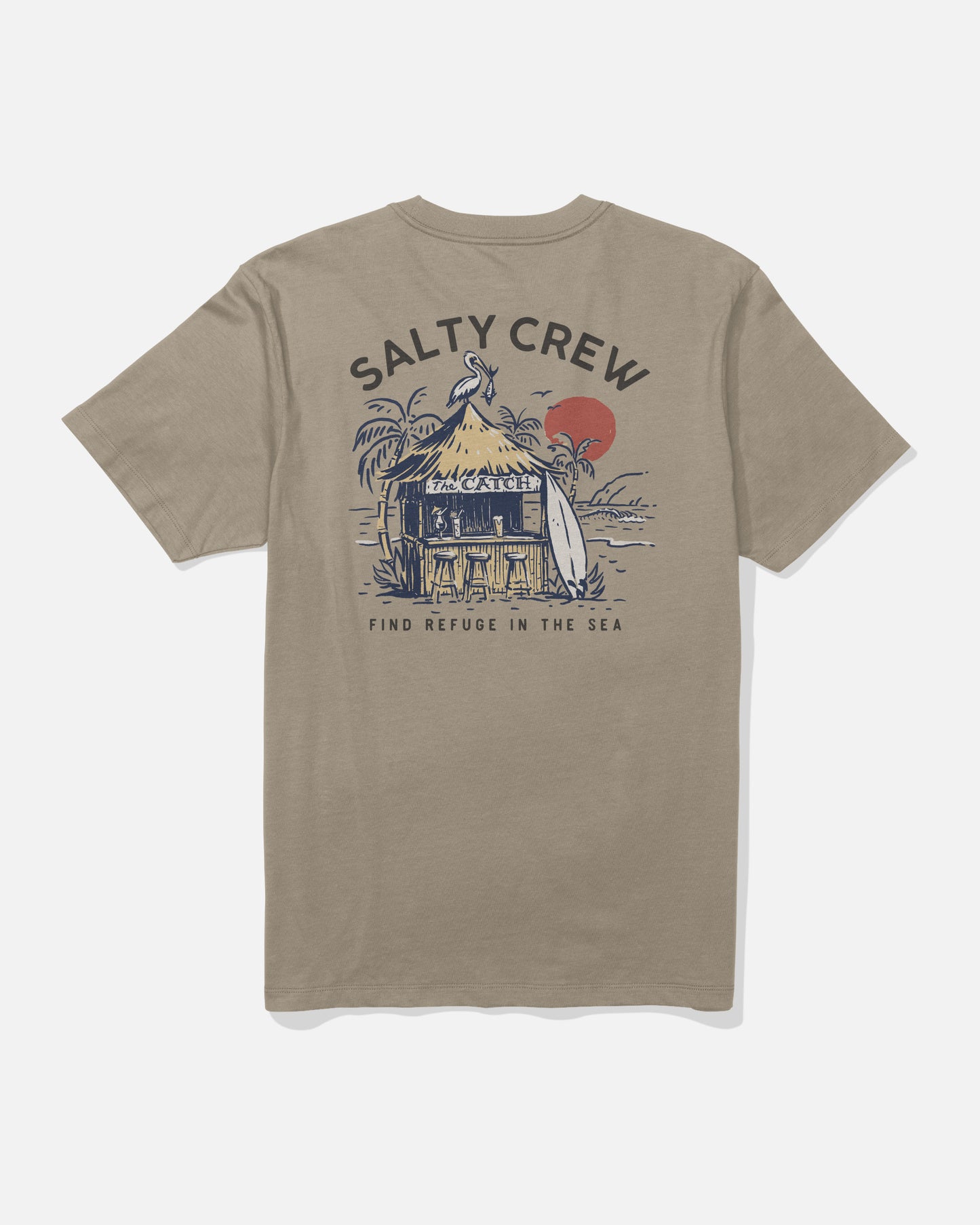 Back view of The Catch Tee - Twig. 