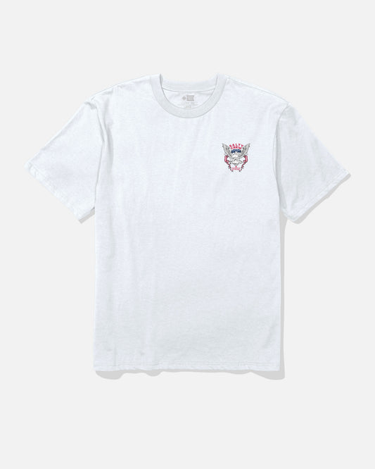 Front view of the America Talon Tee - White. 