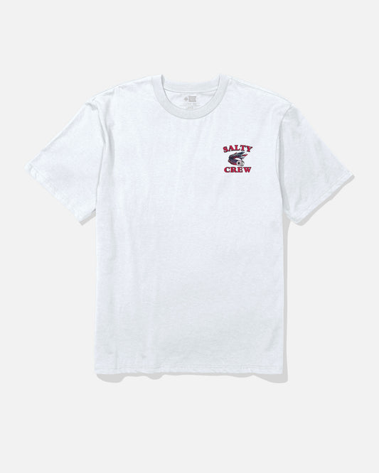 Front view of the America Lure Tee - White. 