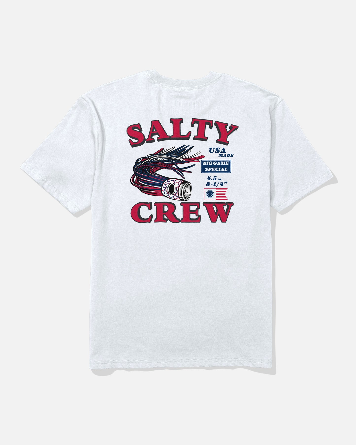 Back view of the America Lure Tee - White. 