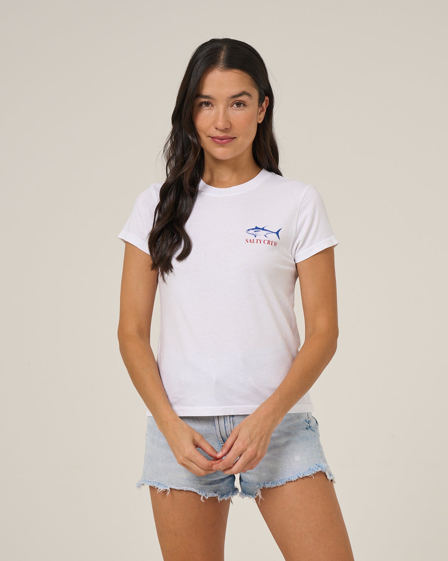 Front view of the Overlay Modern Tee - White. 