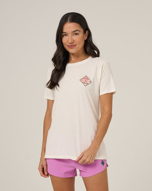 Front view of the Tippet Boyfriend Tee - Off White. 