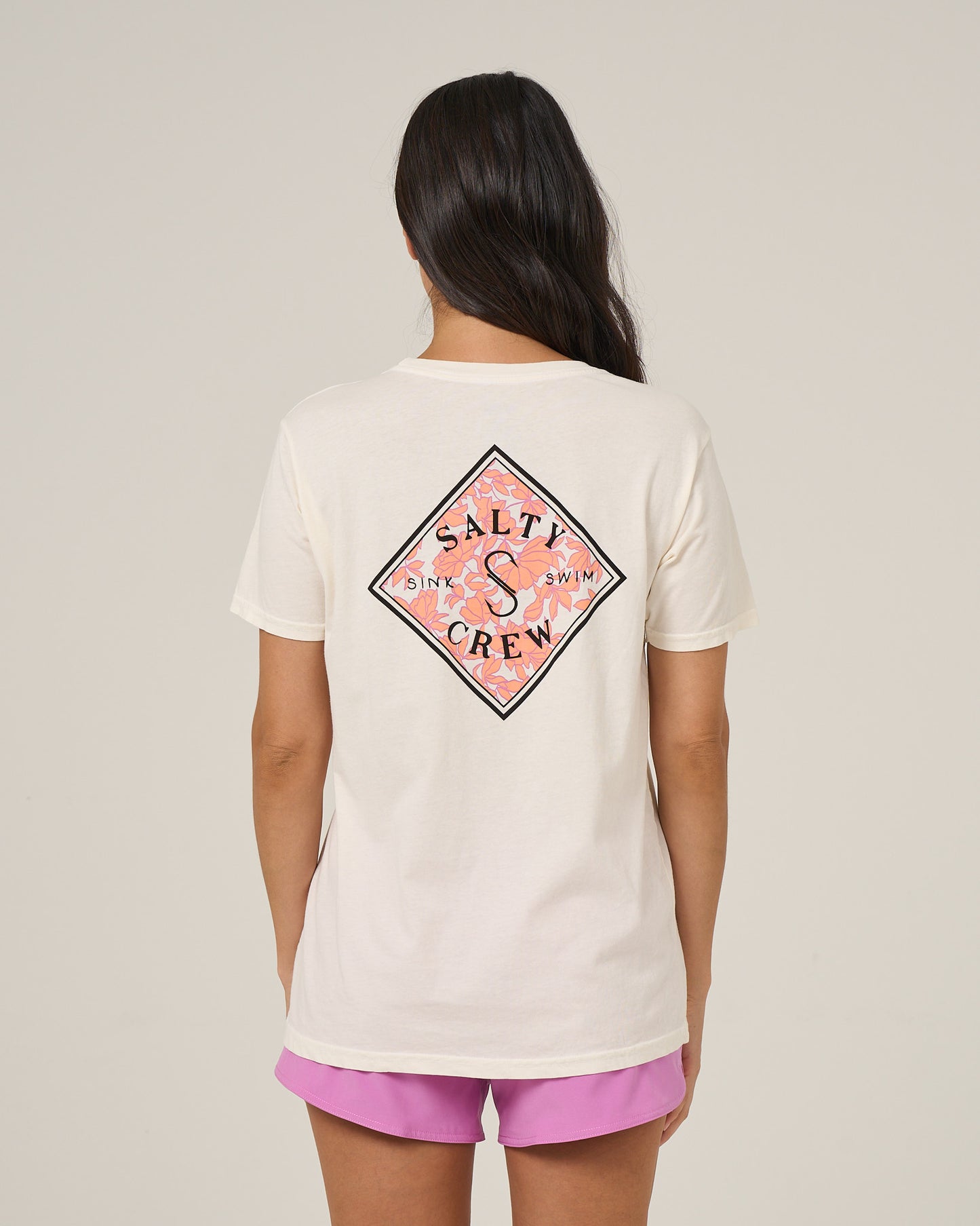 Back view of the Tippet Boyfriend Tee - Off White. 