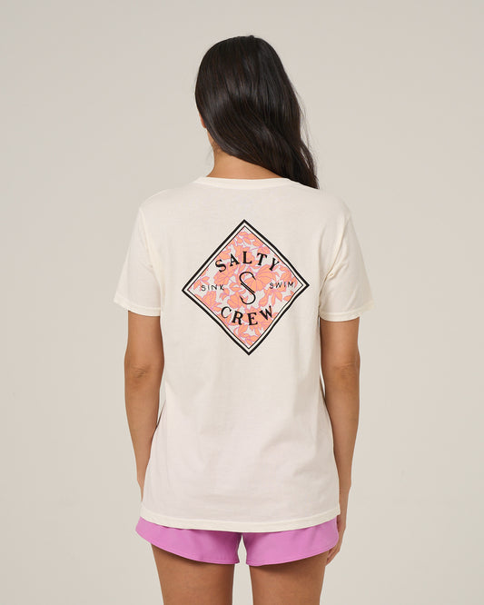 Back view of the Tippet Boyfriend Tee - Off White. 