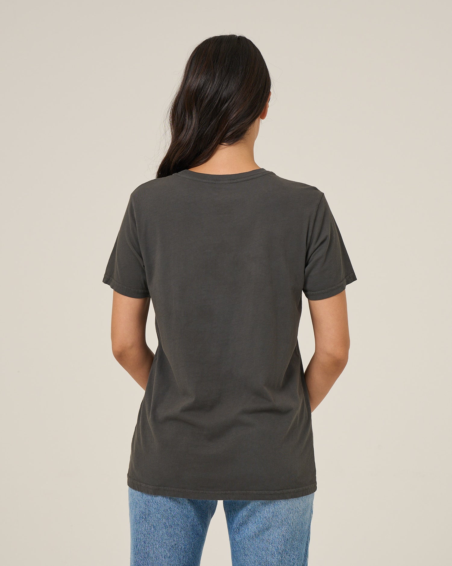 Back view of the SC Tour Boyfriend Tee - Charcoal. 