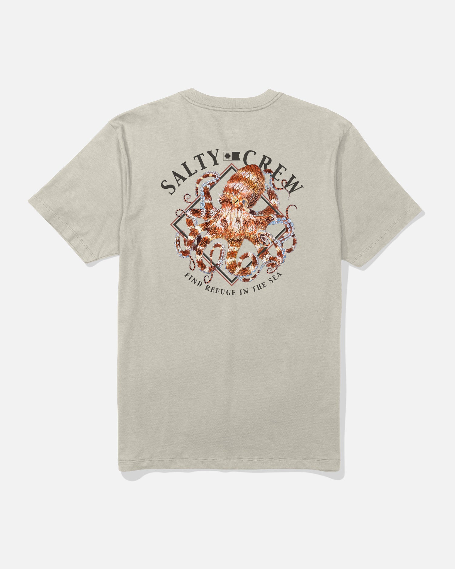 Back view of the Octopod Tee - Bone. 