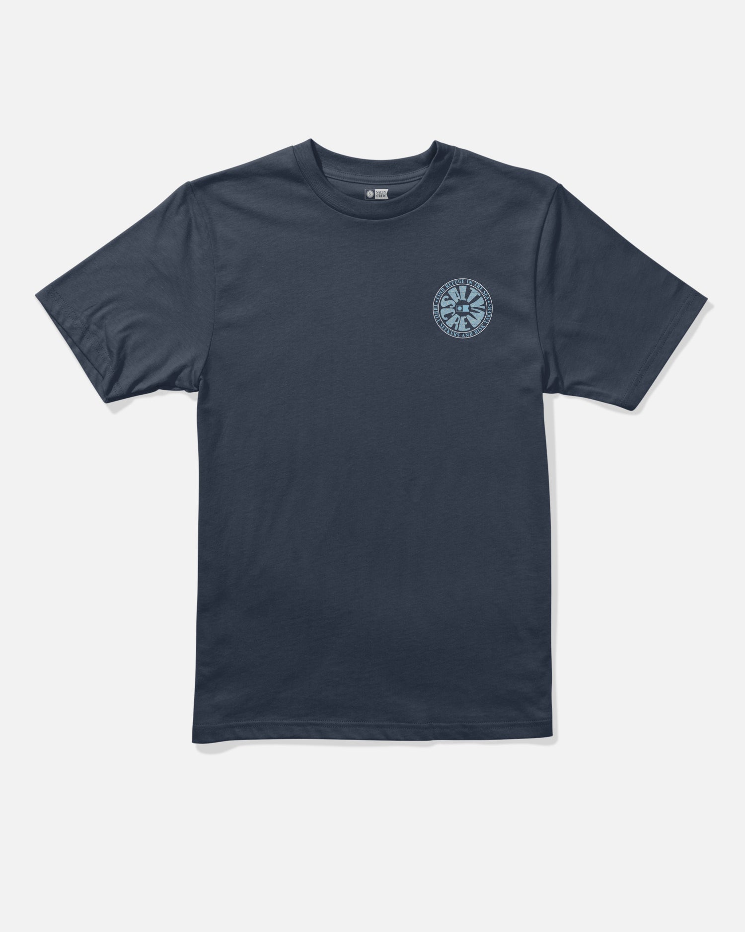 Front view of the Sunstone Boys Tee - Navy. 