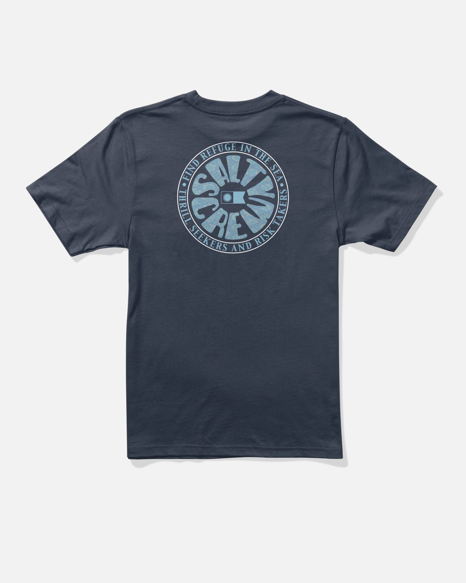 Back view of the Sunstone Boys Tee - Navy. 