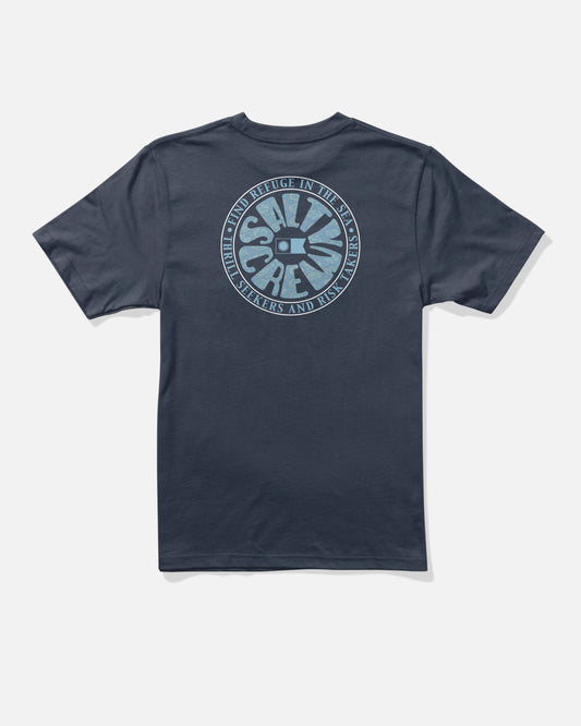Back view of the Sunstone Boys Tee - Navy. 