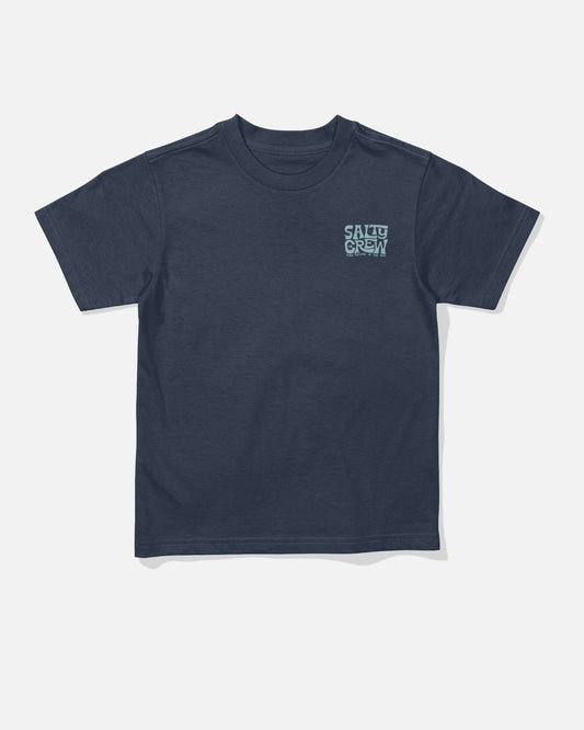 Front view of the Freestyle Toddler Tee - Navy. 