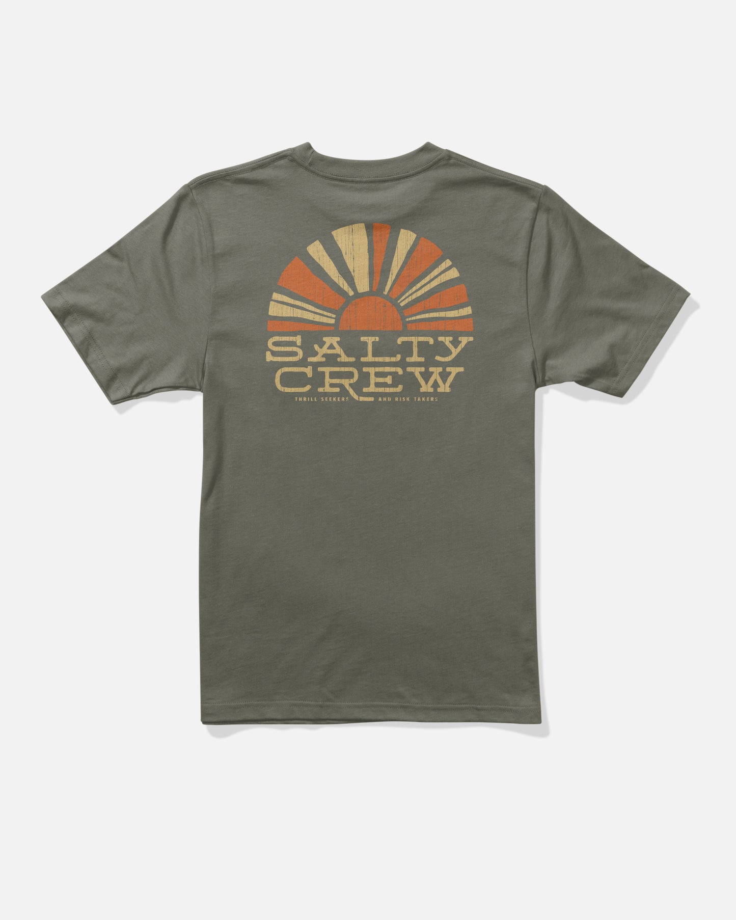 Back view of the Sunshine Boys Tee - Dusty Olive. 