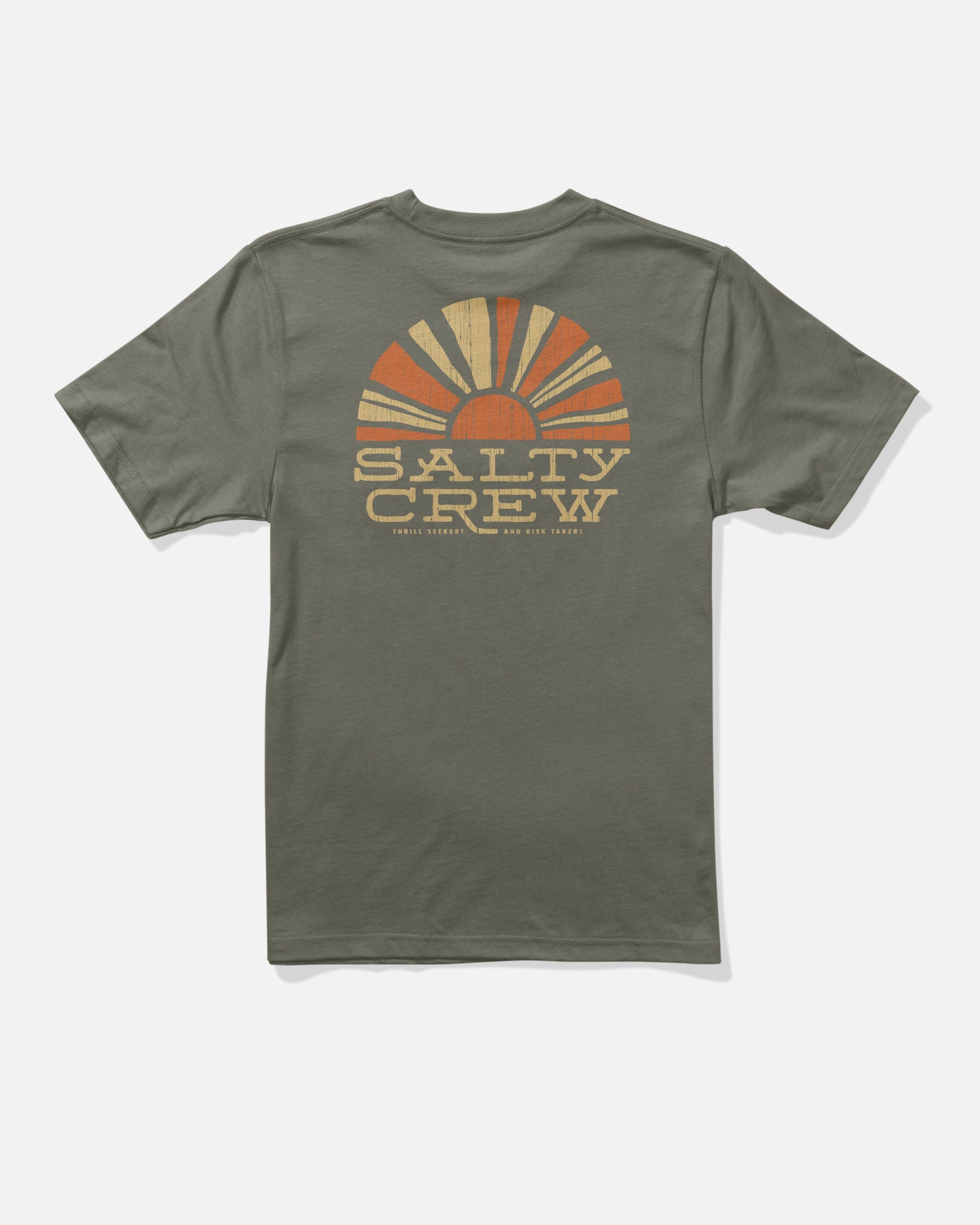 Back view of the Sunshine Boys Tee - Dusty Olive. 