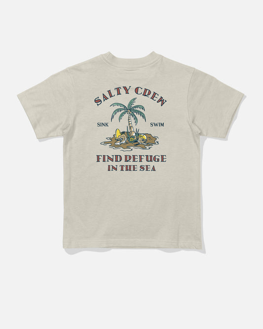 Back view of the Deserted Toddler Tee - Bone. 