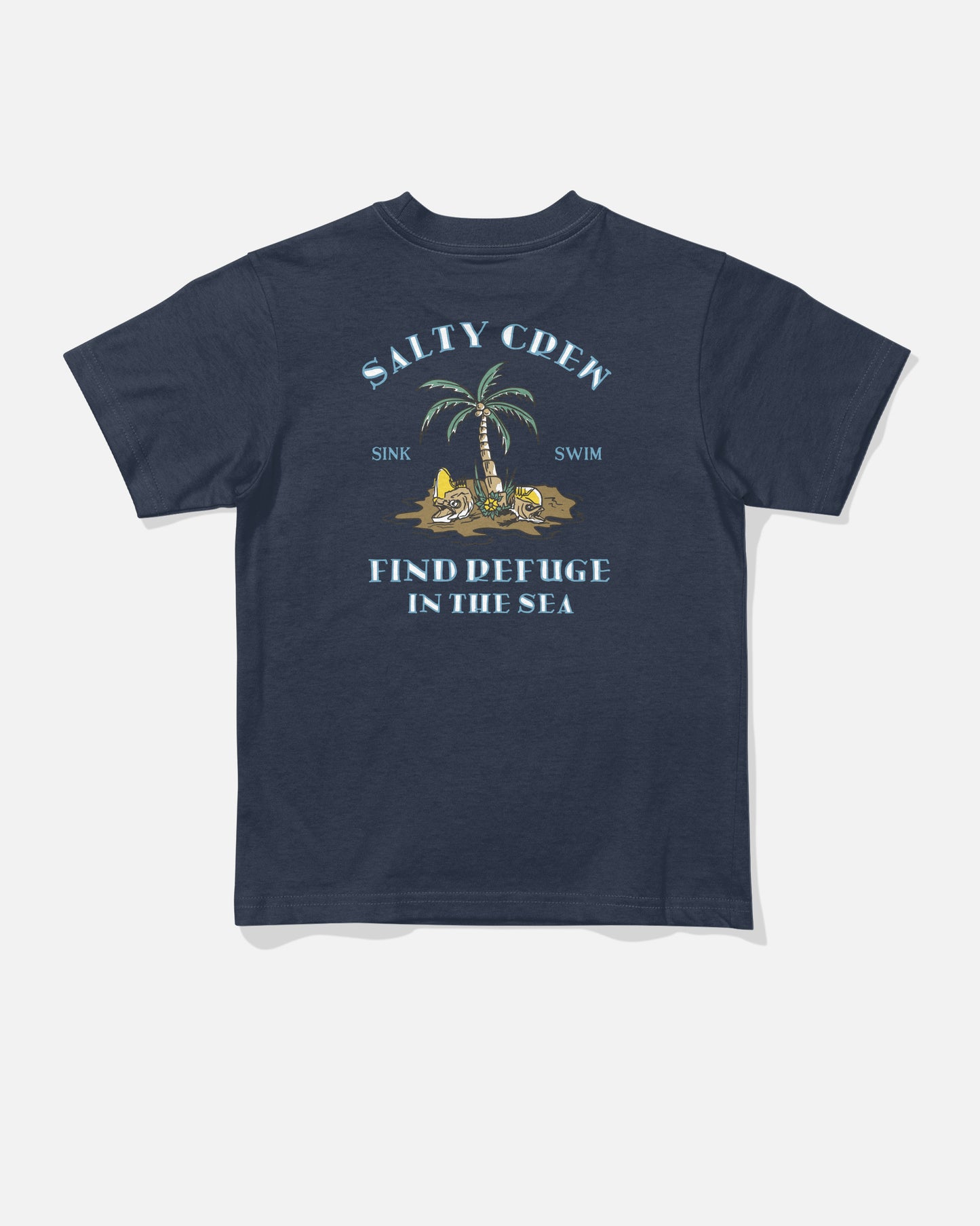 Back view of the Deserted Toddler Tee - Navy. 