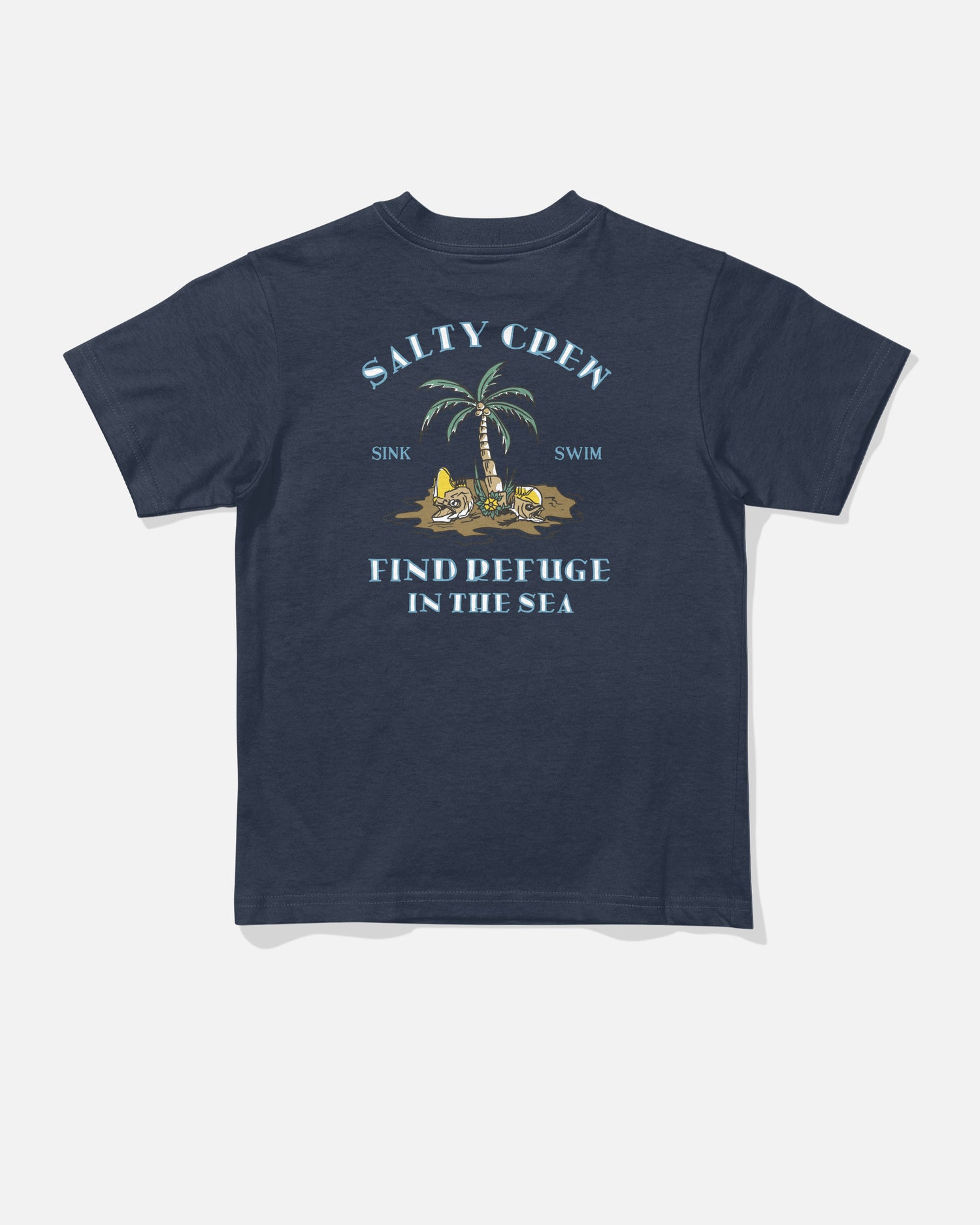 Back view of the Deserted Toddler Tee - Navy. 