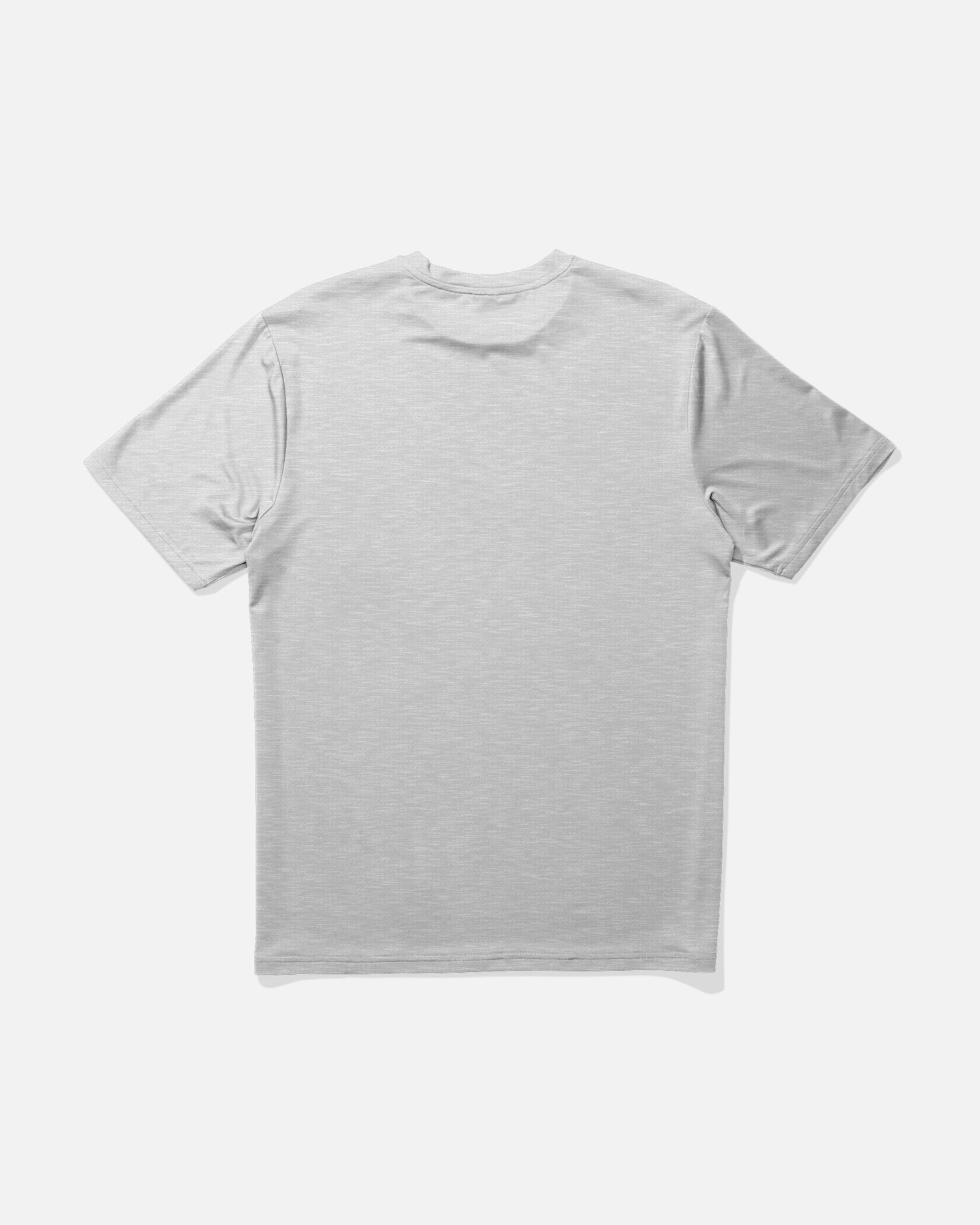 Back view of the Fluid Sunshirt - Grey Heather. 