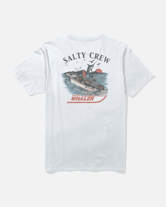 Back view of the Whaler Chase Tee - White. 