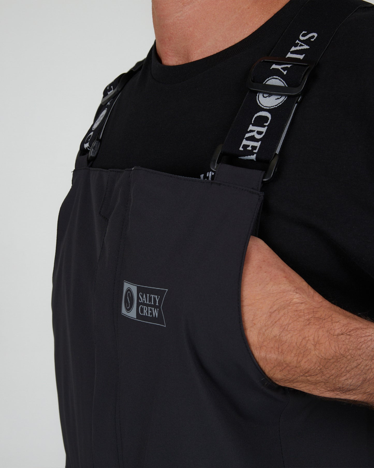 Detail photo of the Long Range Bib - Black. 