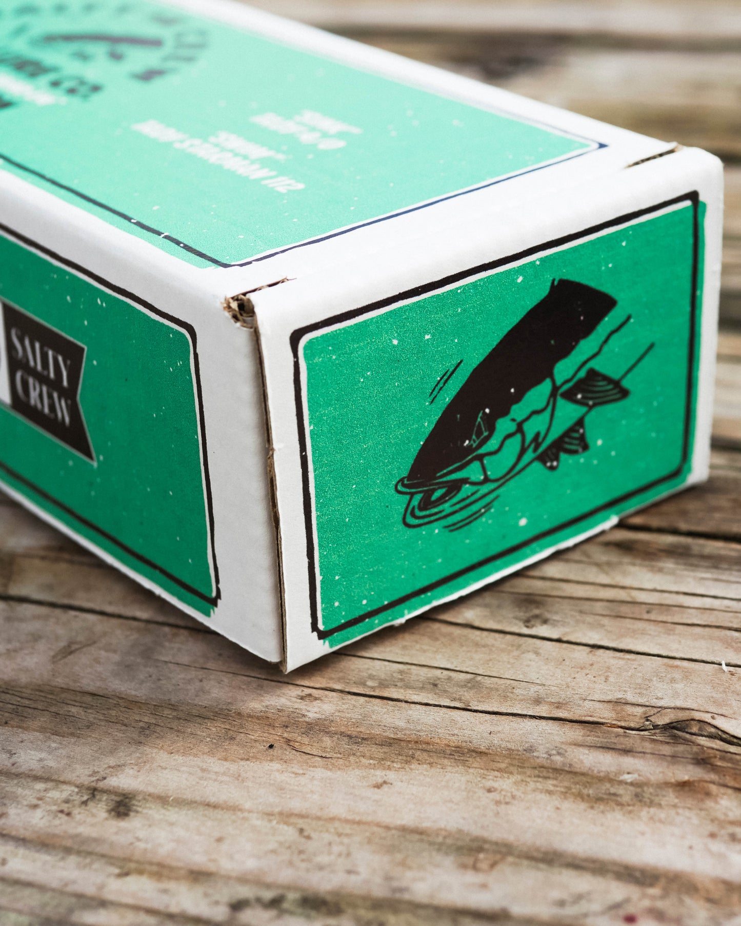 Detail photo of box of the SC X Tady Lure Jig Set - Detroit Diesel Green. 