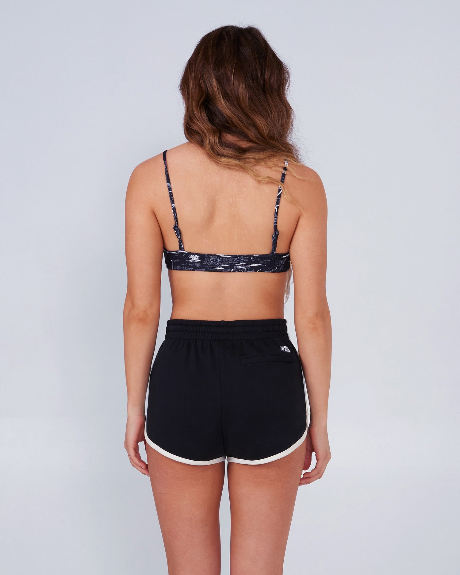 back view of Set Sail Black Short